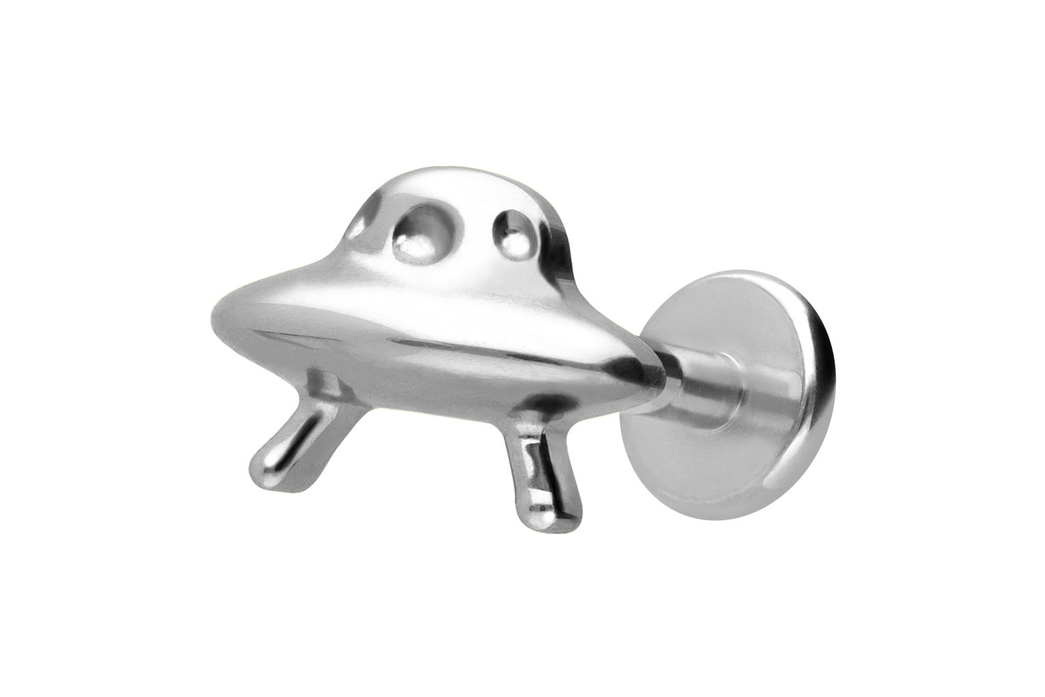 Titan Labret Piercing mit Innengewinde UFO